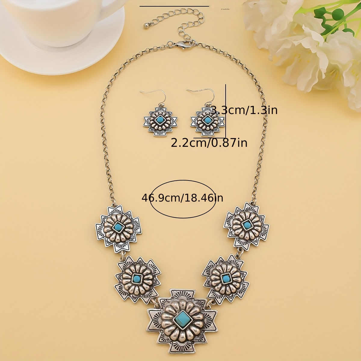 Turquoise Inlayed Lady Necklace